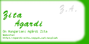zita agardi business card