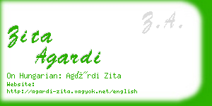 zita agardi business card